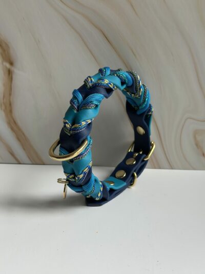 Gevlochten biothane halsband