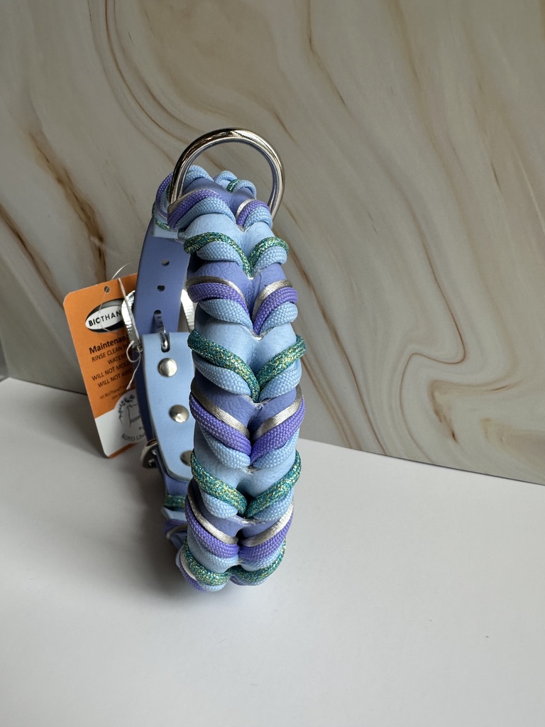 Gevlochten biothane halsband maat M - Afbeelding 3