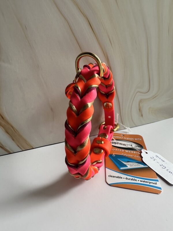 Gevlochten biothane halsband maat XXS/XS - Afbeelding 3