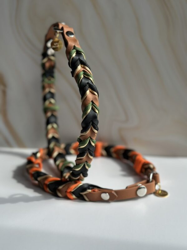 CUSTOM - Gevlochten biothane halsband - Afbeelding 2