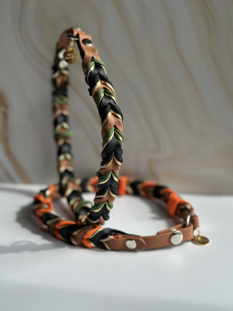 CUSTOM - Gevlochten biothane halsband - Afbeelding 2