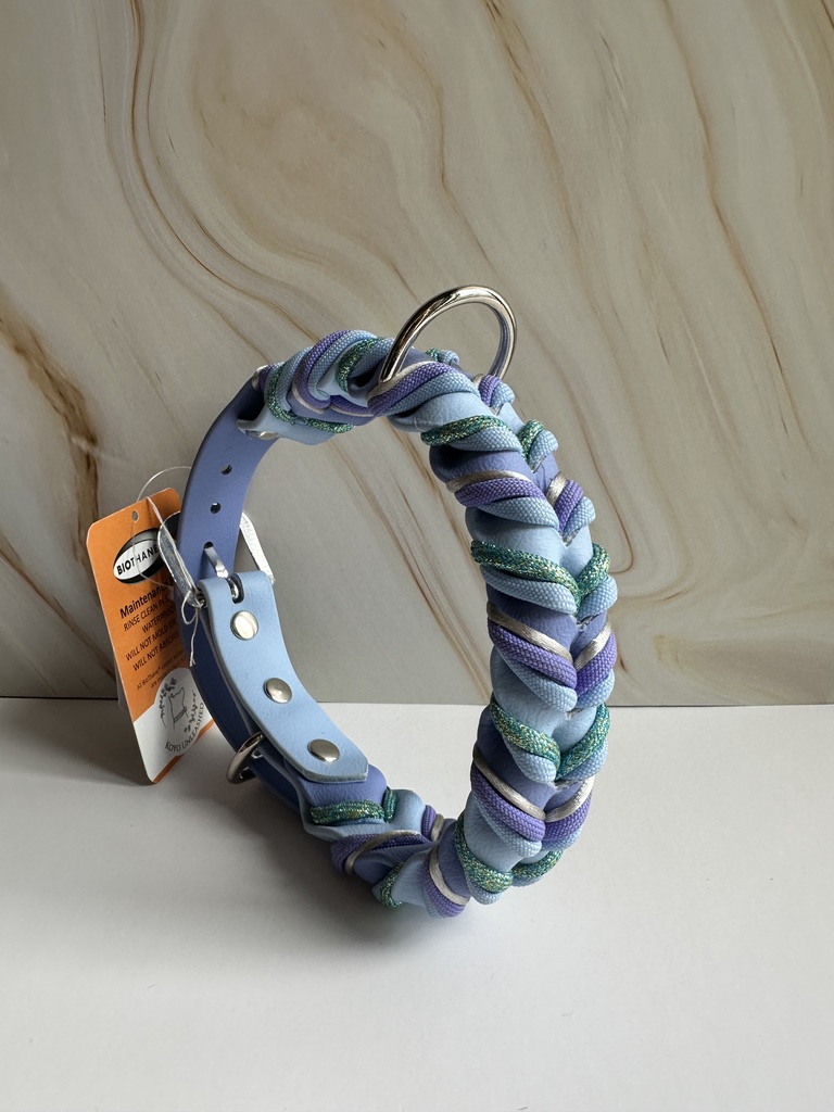 Gevlochten biothane halsband maat M - Afbeelding 4