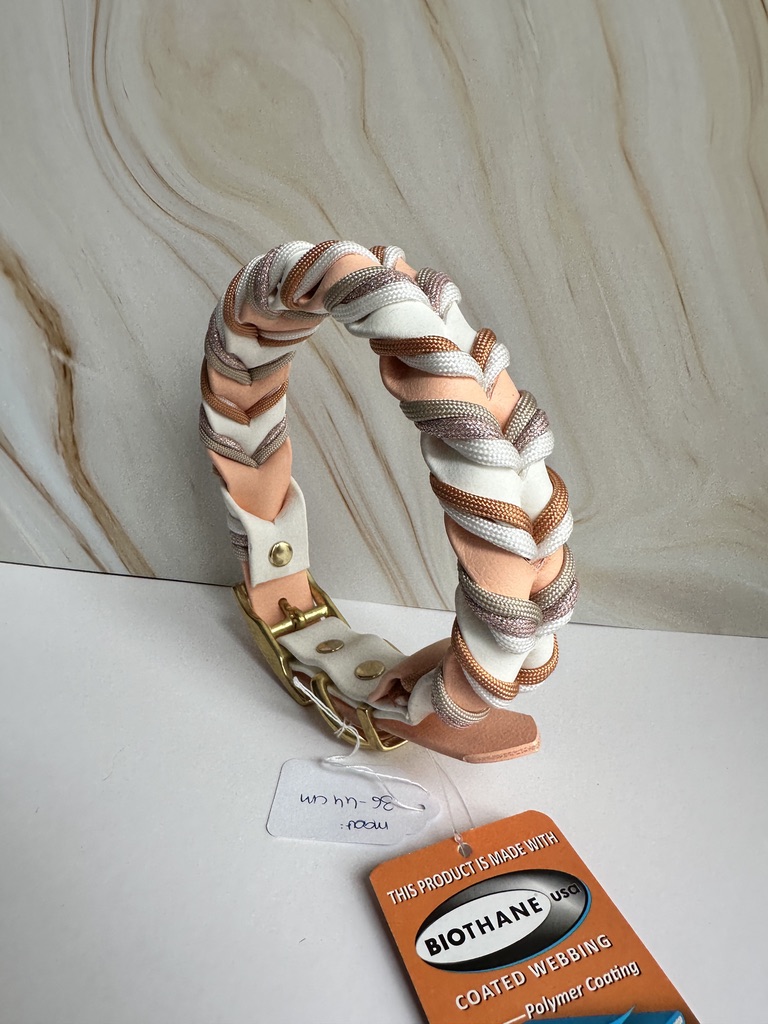 Gevlochten biothane halsband maat M/L - Afbeelding 3