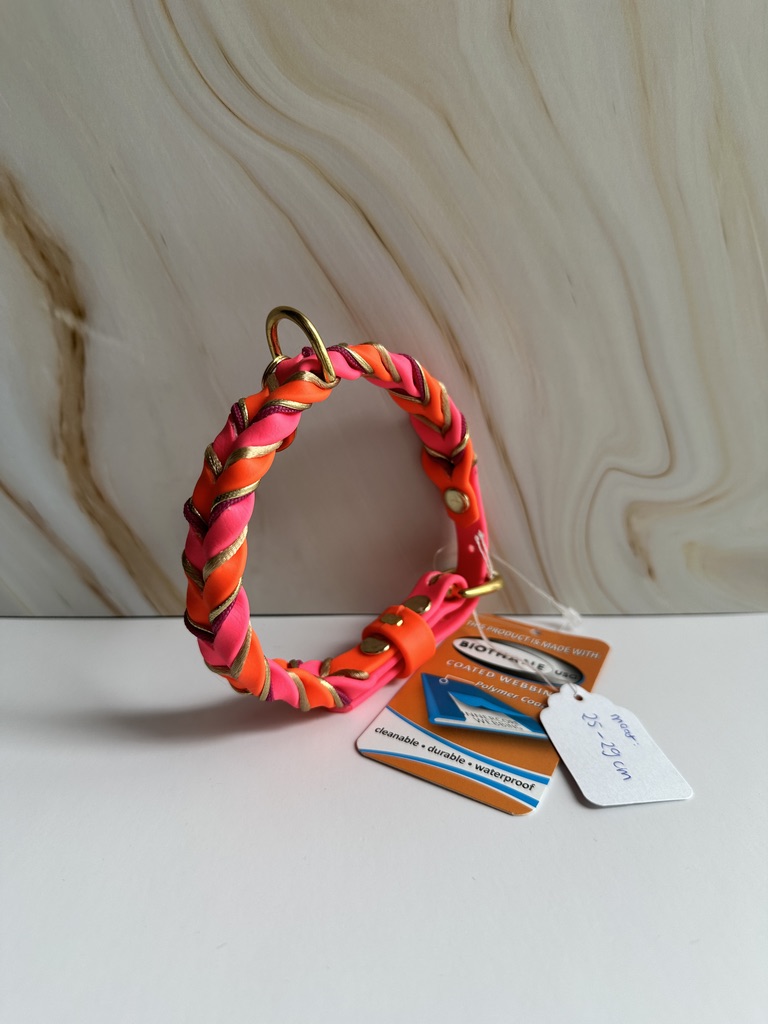Gevlochten biothane halsband maat XXS/XS - Afbeelding 4