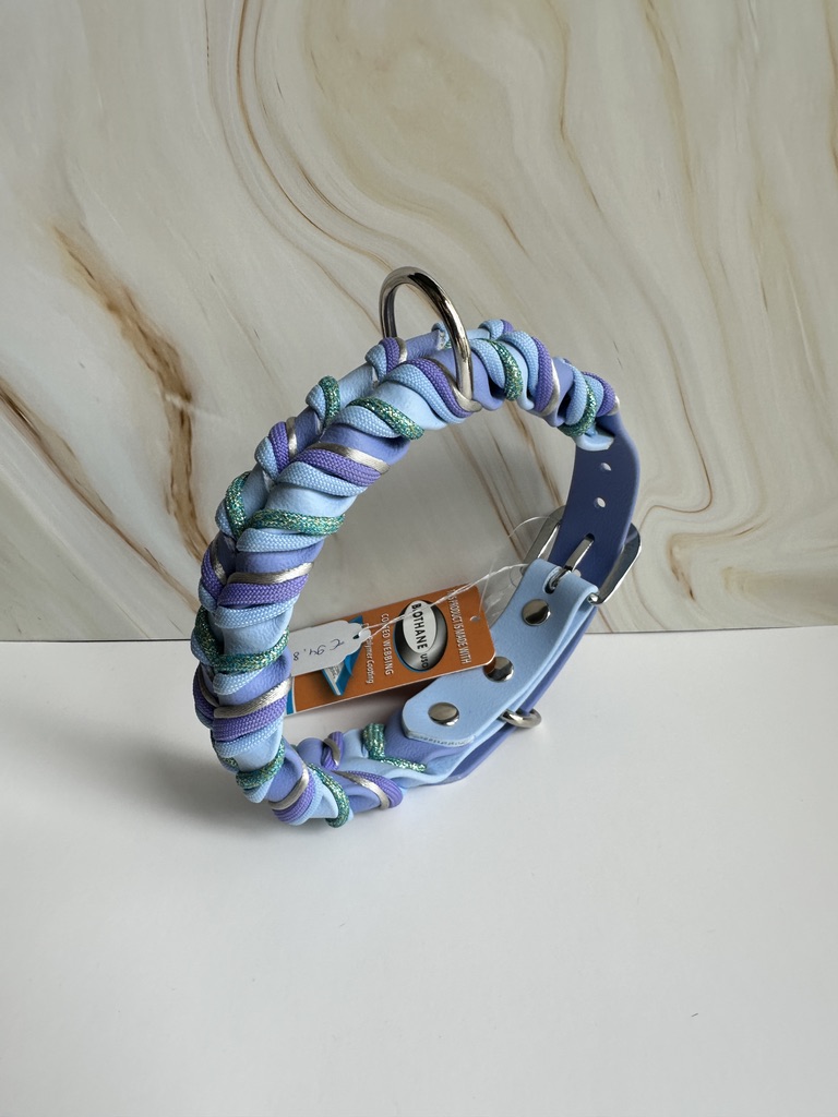 Gevlochten biothane halsband maat M - Afbeelding 2