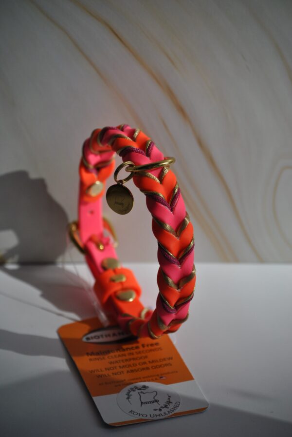 CUSTOM - Gevlochten biothane halsband - Afbeelding 9