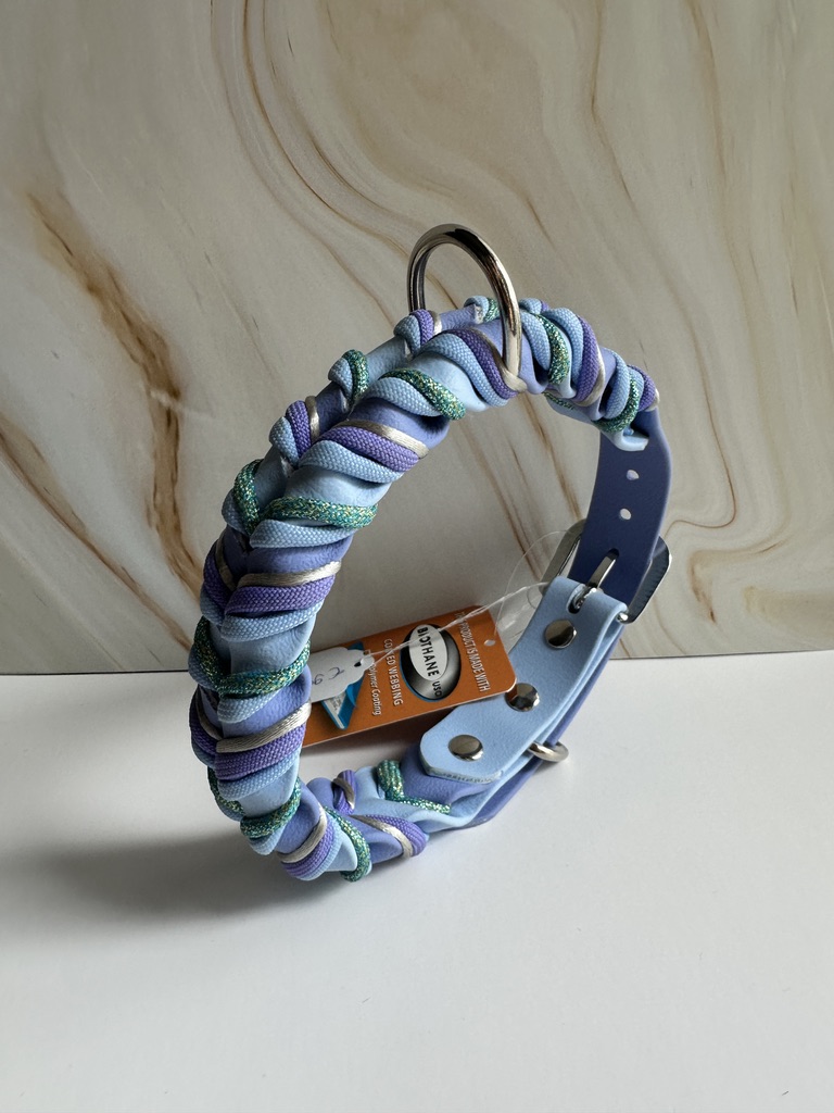 Gevlochten biothane halsband maat M - Afbeelding 1