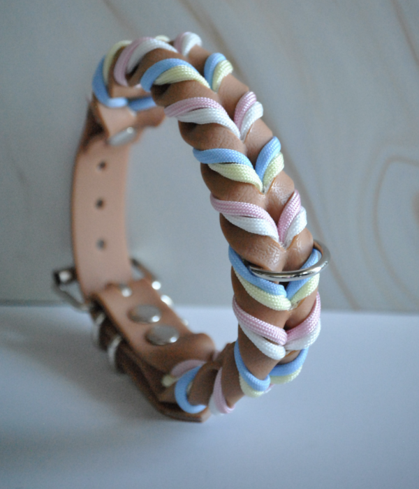 Gevlochten biothane halsband maat XS - Afbeelding 2