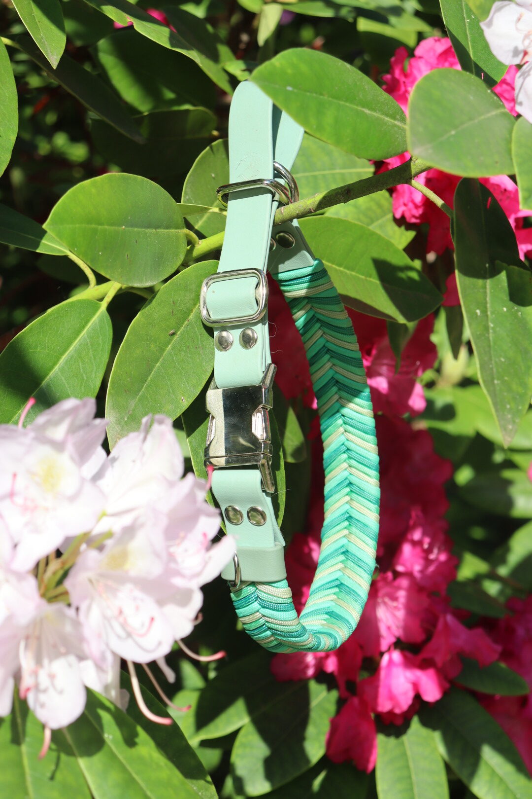 Visgraat paracord x biothane retriever halsband - Afbeelding 1