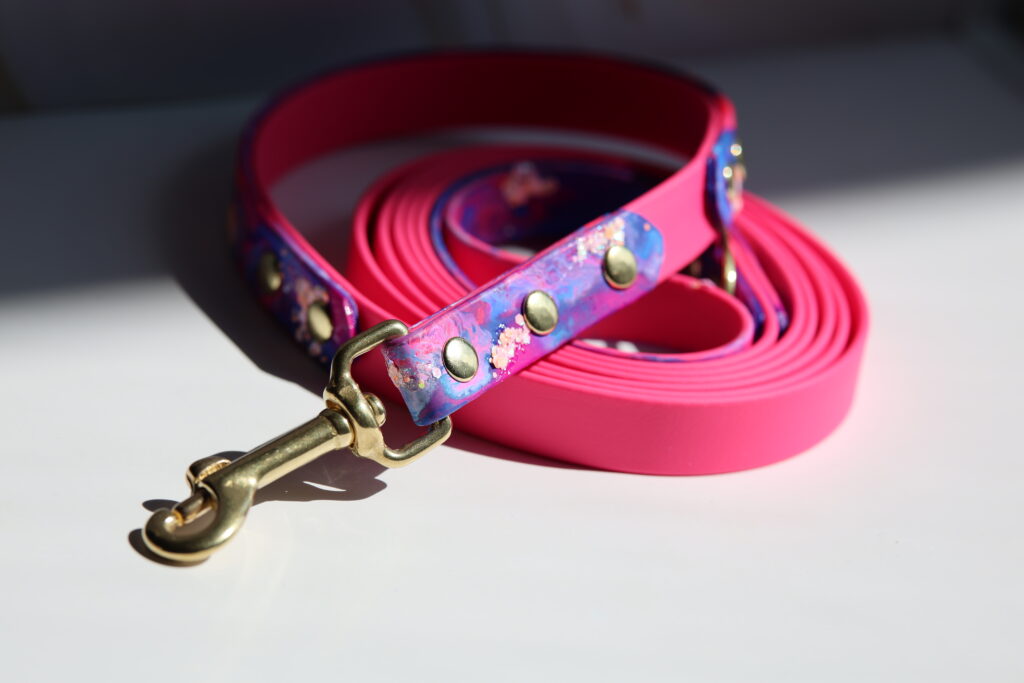 Watercolor glitter lijn 2,5 m passion pink & blauw
